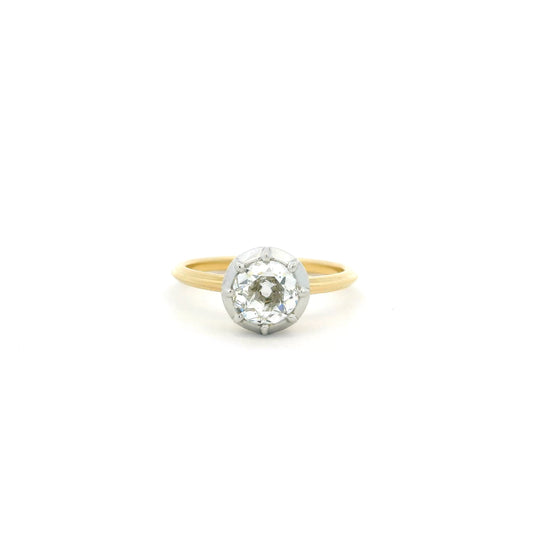 1.09ct Old Cut Diamond Georgian Style Solitaire Ring