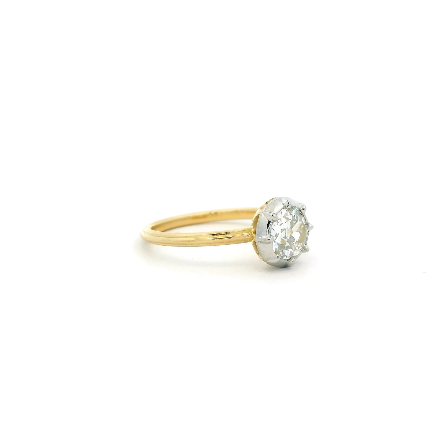 1.09ct Old Cut Diamond Georgian Style Solitaire Ring