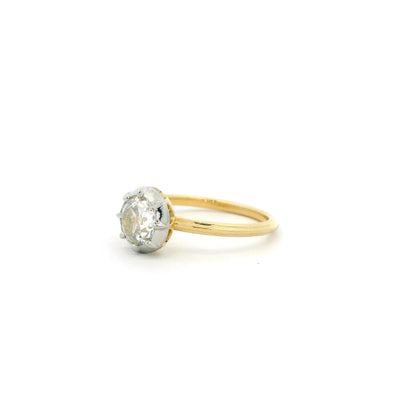 1.09ct Old Cut Diamond Georgian Style Solitaire Ring