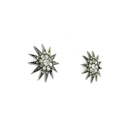 Old Cut Diamond Starburst Earrings