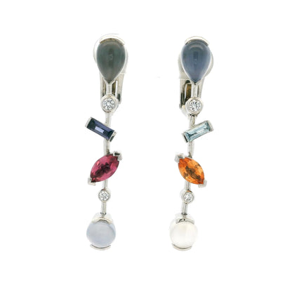 Cartier Multi Gem Drop Earrings