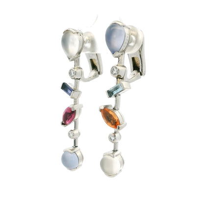 Cartier Multi Gem Drop Earrings