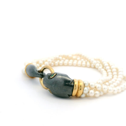 Cartier Five Row Pearl Bracelet