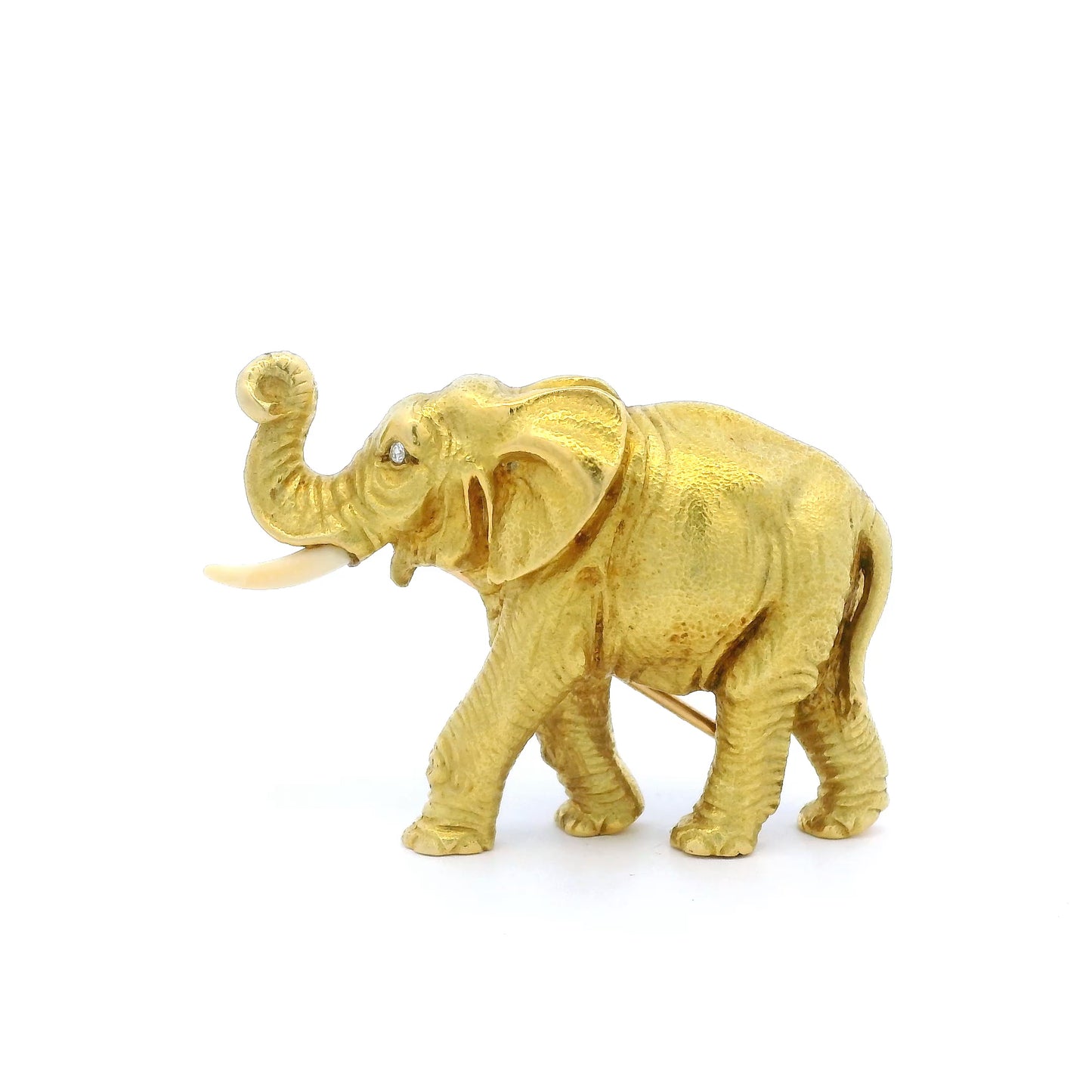 Mauboussin Yellow Gold Elephant Brooch