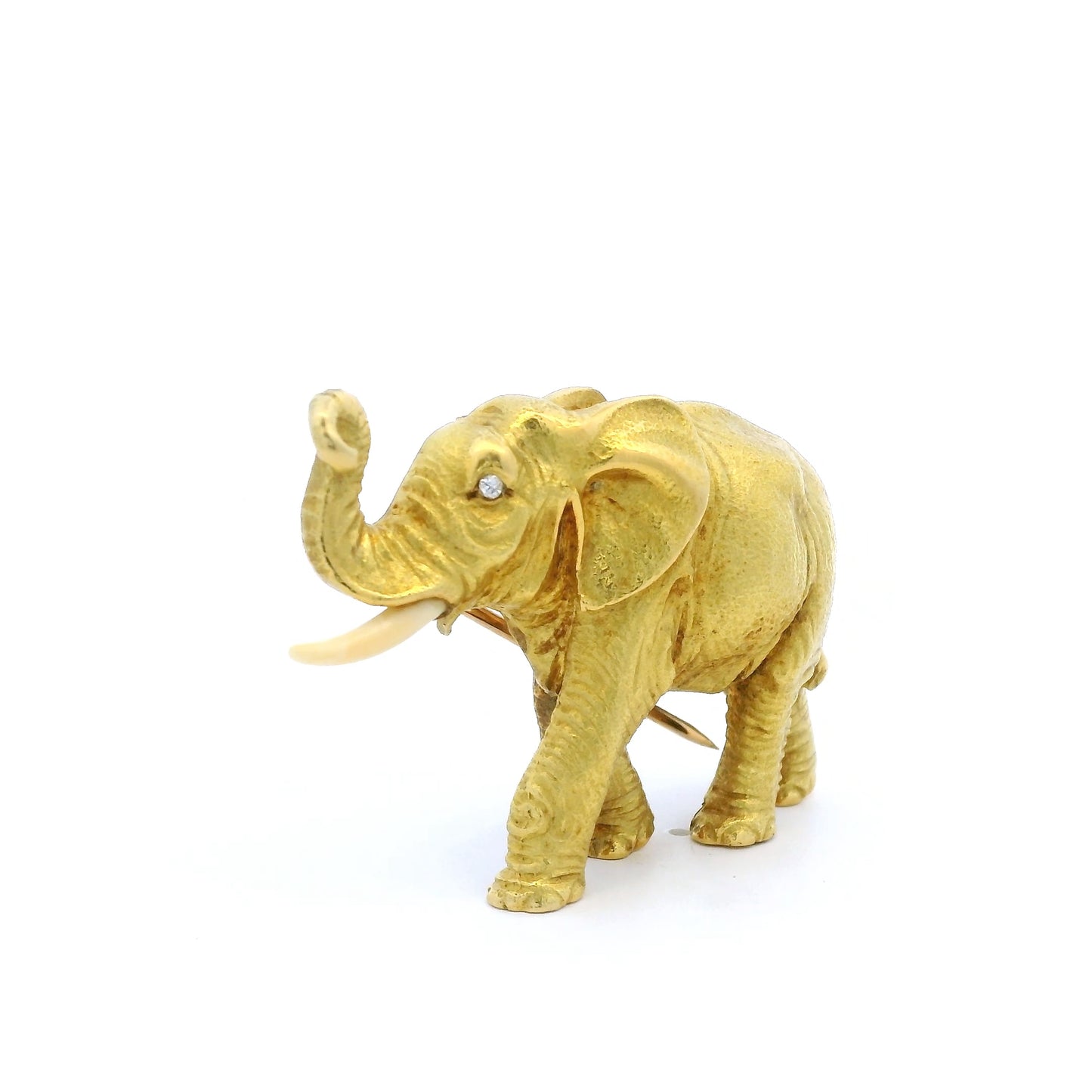 Mauboussin Yellow Gold Elephant Brooch