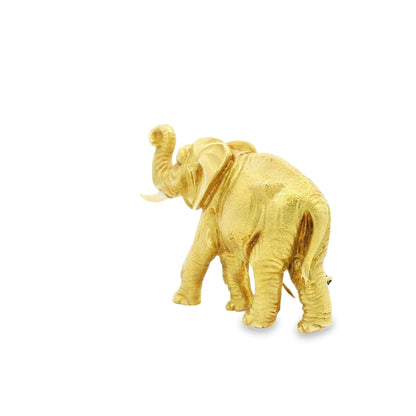 Mauboussin Yellow Gold Elephant Brooch