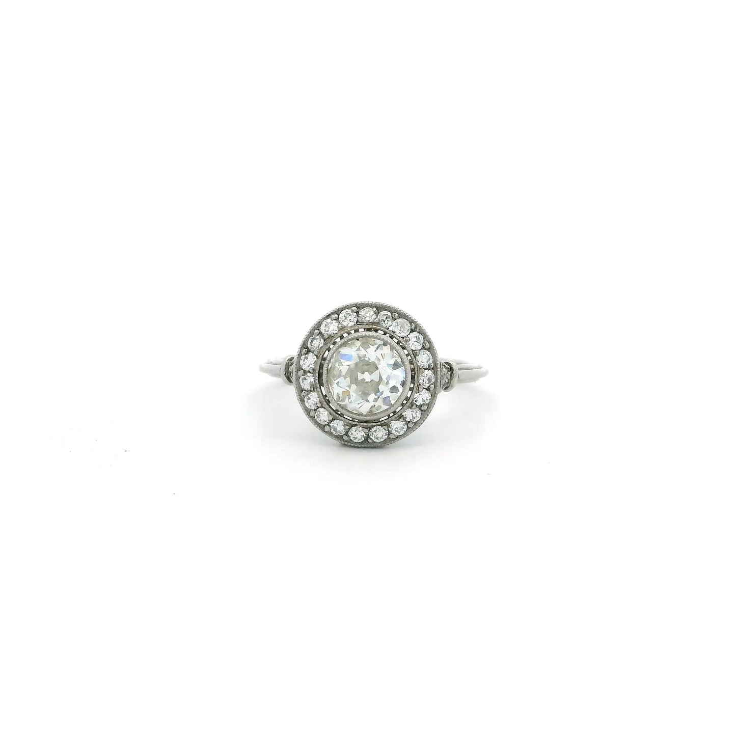 1.20ct Old Cut Diamond Cluster Ring