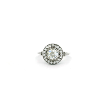 1.20ct Old Cut Diamond Cluster Ring