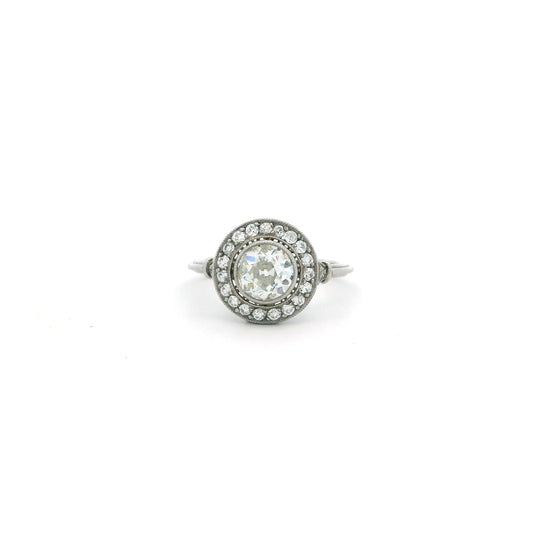 1.20ct Old Cut Diamond Cluster Ring