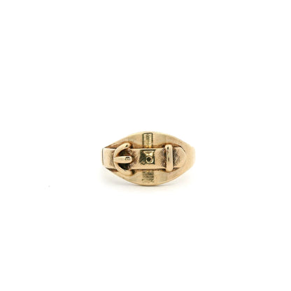 Yellow Gold Buckle Ring