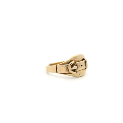 Yellow Gold Buckle Ring