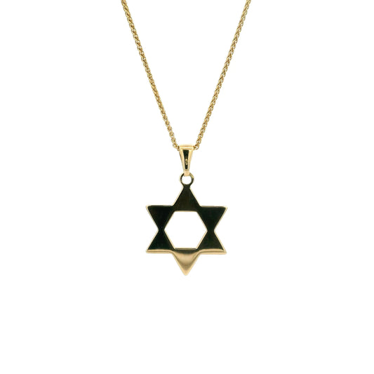 Yellow Gold Star Of David Pendant