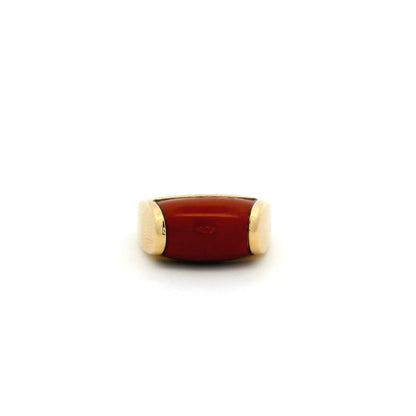 Bulgari Yellow Gold Cabochon Carnelian Ring