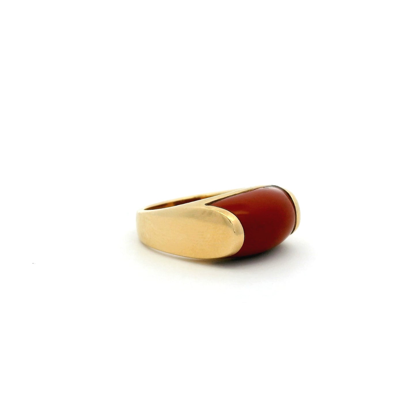 Bulgari Yellow Gold Cabochon Carnelian Ring
