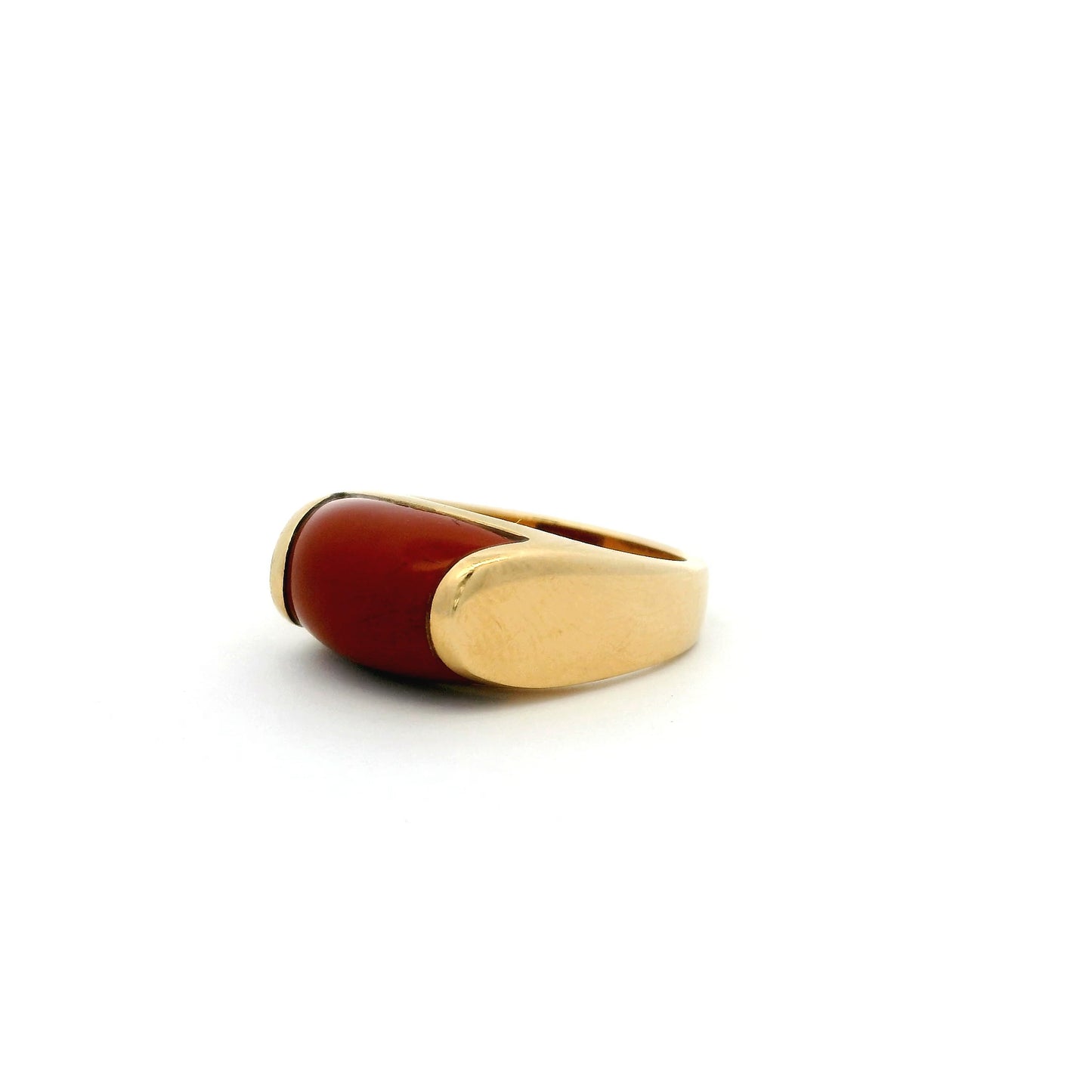 Bulgari Yellow Gold Cabochon Carnelian Ring