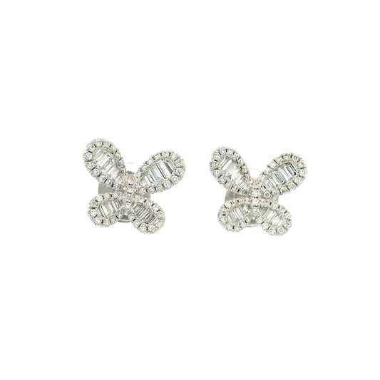0.84ct Diamond Set Butterfly Earrings
