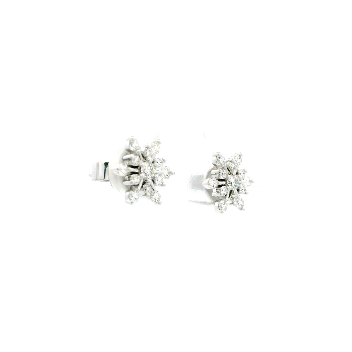 0.53ct Diamond Snowflake Earrings