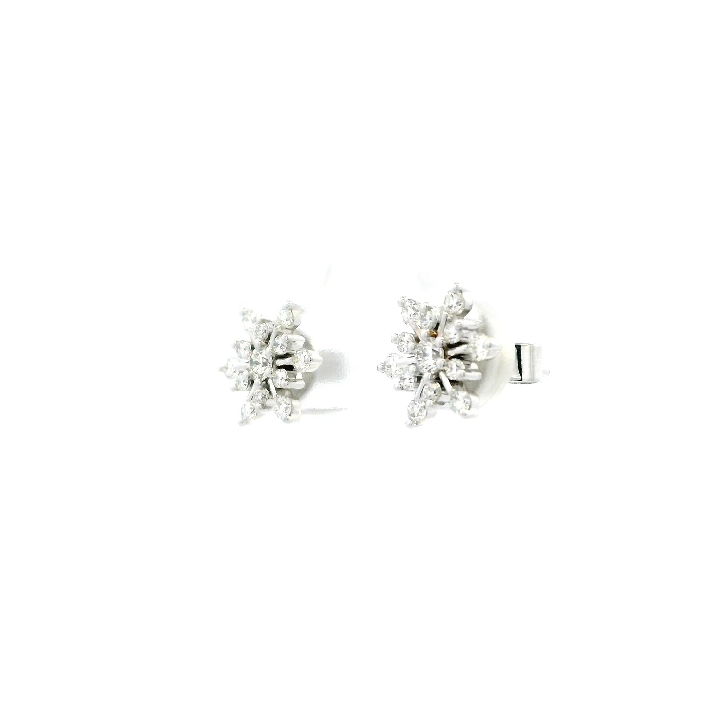 0.53ct Diamond Snowflake Earrings