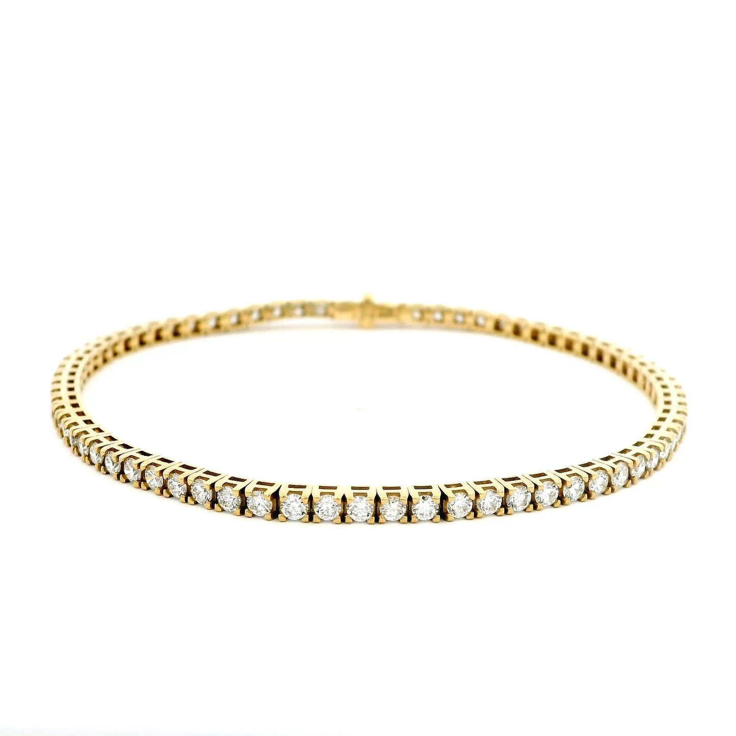 Yellow Gold Diamond Line Bracelet