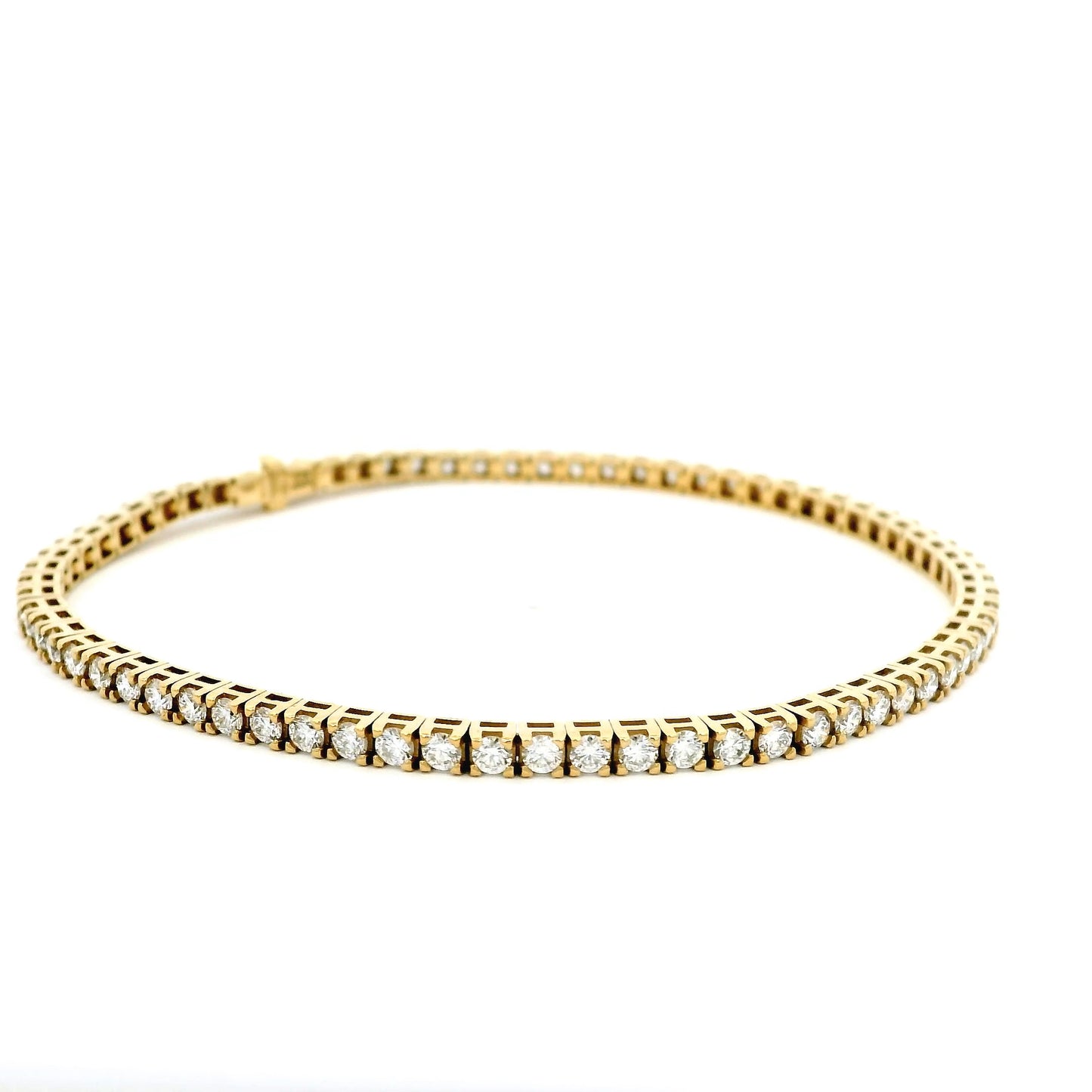 Yellow Gold Diamond Line Bracelet