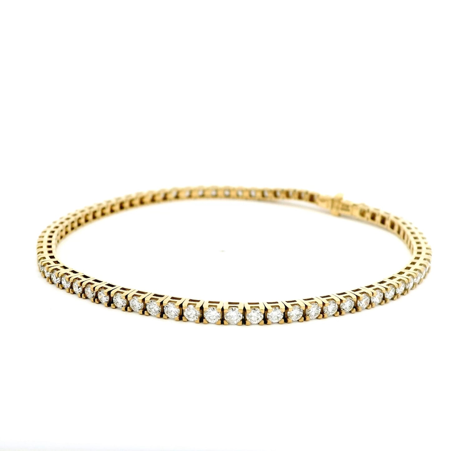 Yellow Gold Diamond Line Bracelet
