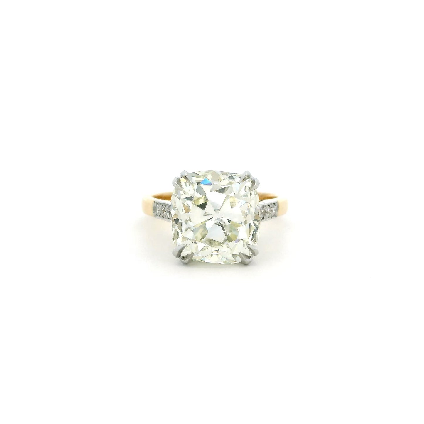 7.07ct Old Cut Diamond Solitaire Ring
