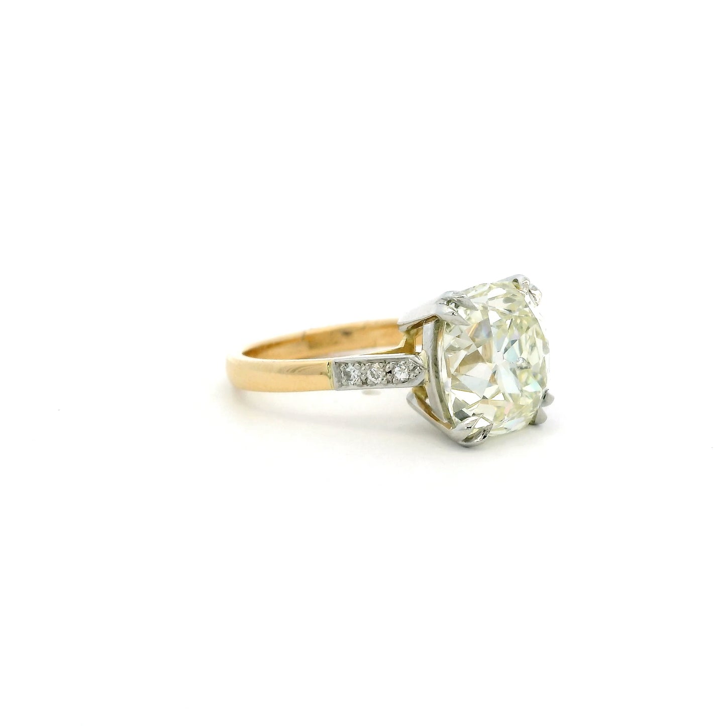 7.07ct Old Cut Diamond Solitaire Ring