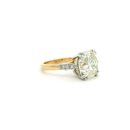 7.07ct Old Cut Diamond Solitaire Ring