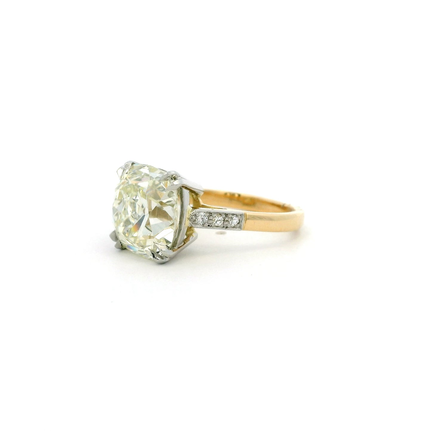 7.07ct Old Cut Diamond Solitaire Ring