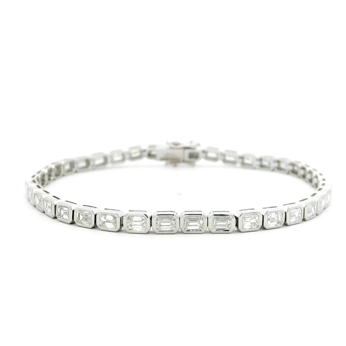 5.61ct Emerald Cut Diamond Line Bracelet