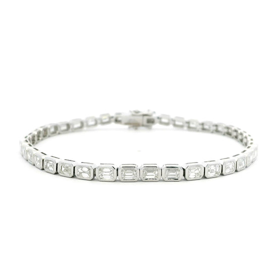 5.61ct Emerald Cut Diamond Line Bracelet