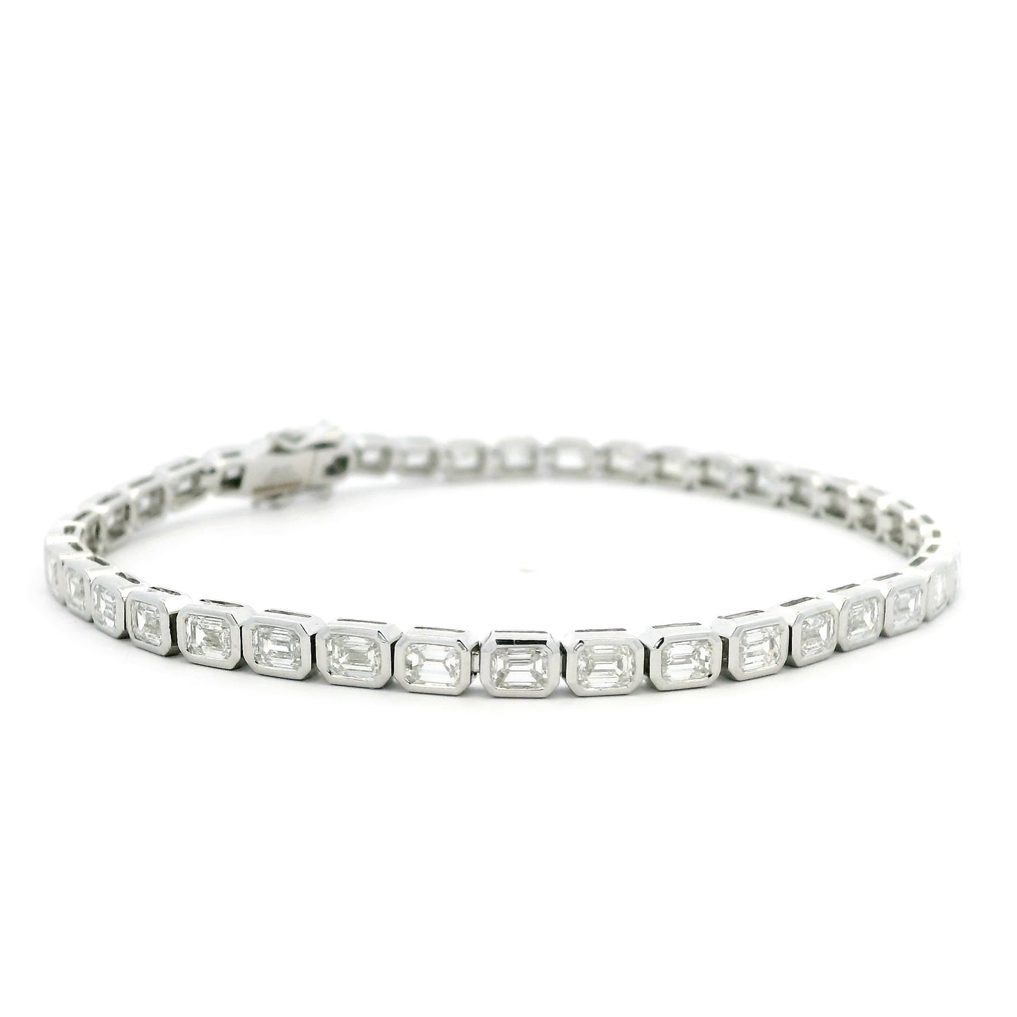 5.61ct Emerald Cut Diamond Line Bracelet