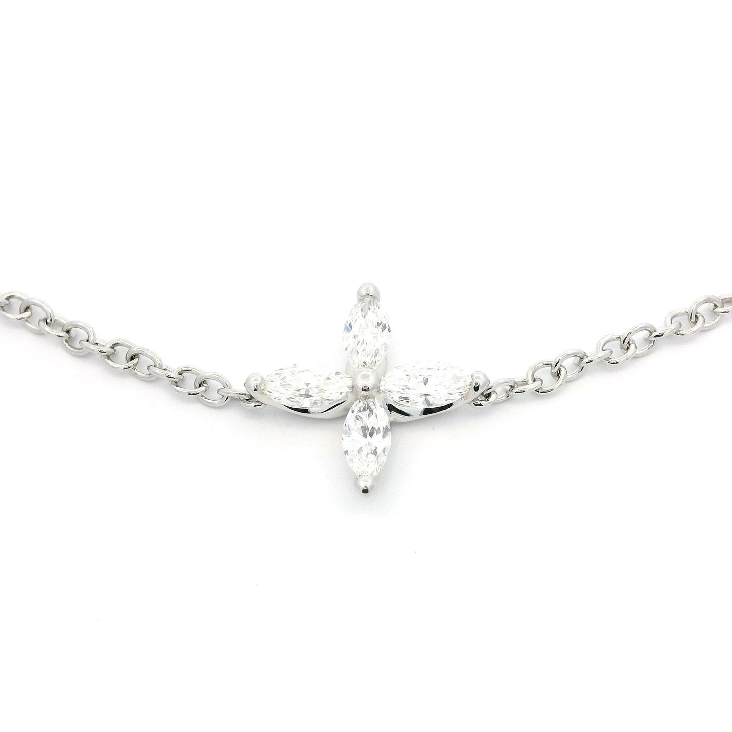 1.76ct Marquise Diamond Quatrefoil Necklace