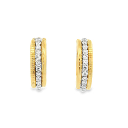 0.66ct Round Diamond Hoop Earrings