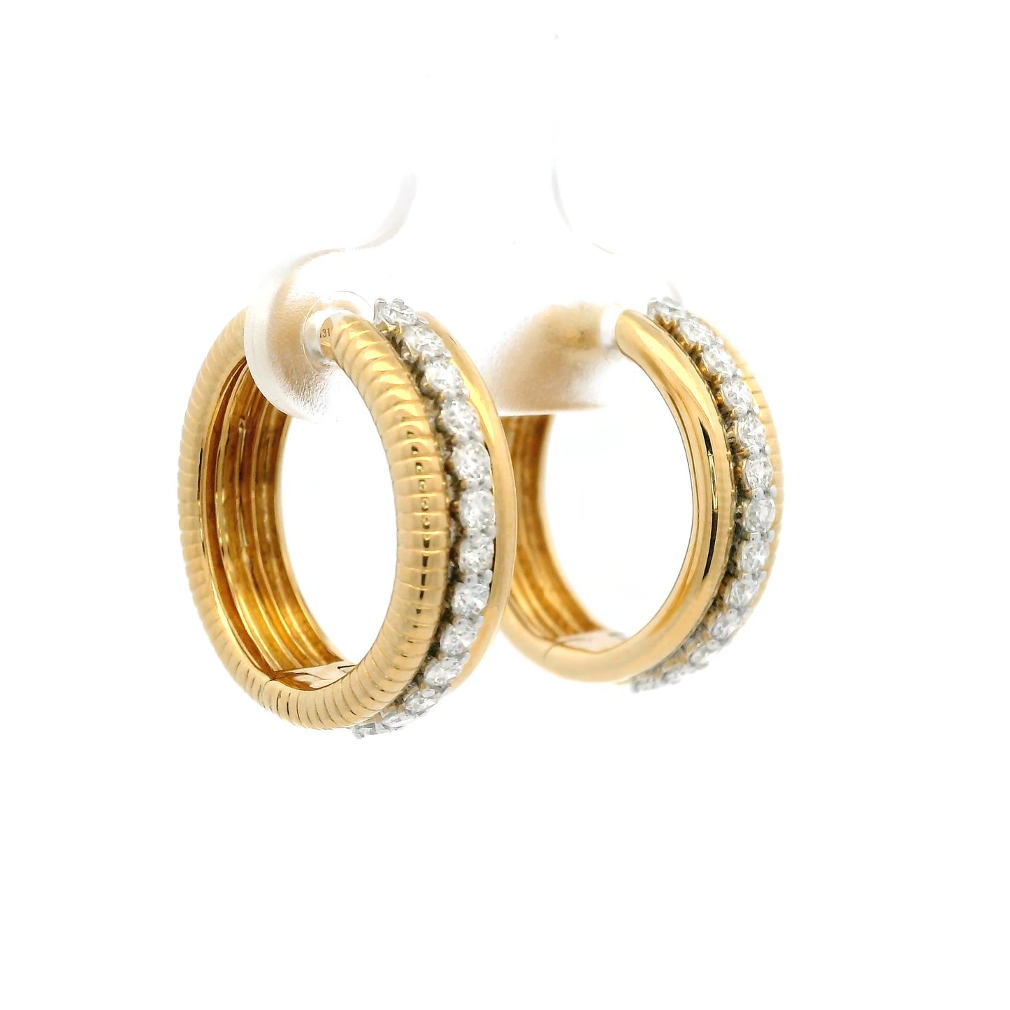 0.66ct Round Diamond Hoop Earrings