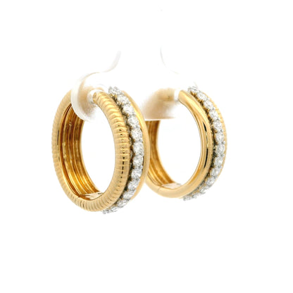 0.66ct Round Diamond Hoop Earrings