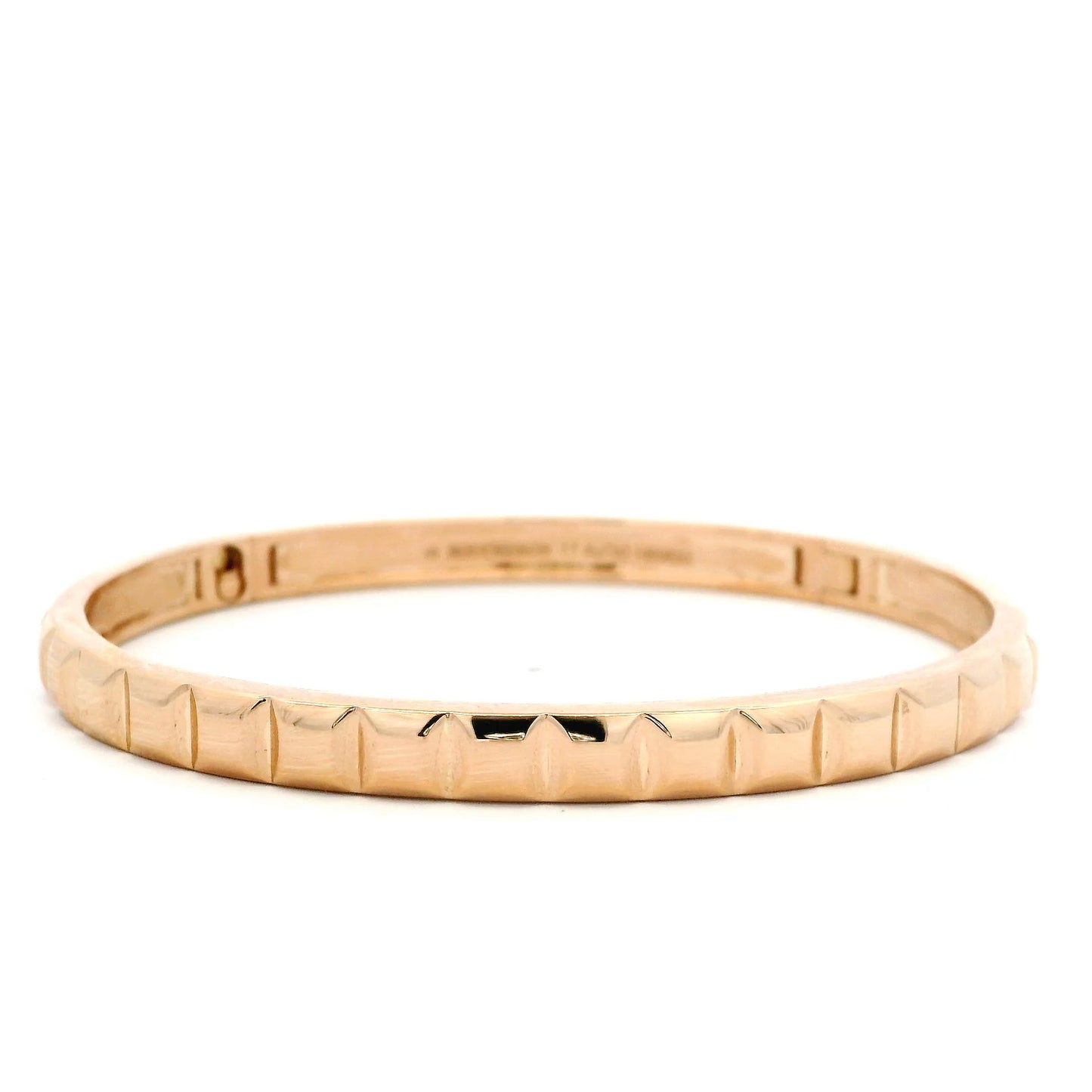 Tiffany & Co Grooved Yellow Gold Torque Bangle