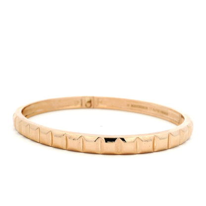 Tiffany & Co Grooved Yellow Gold Torque Bangle