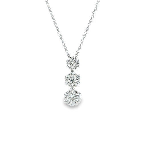 0.80ct Diamond Clusters Pendant