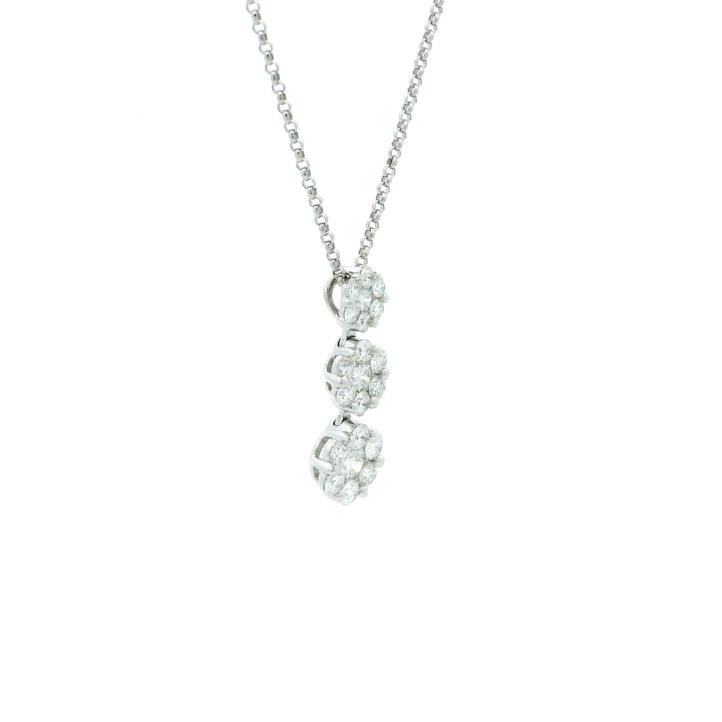 0.80ct Diamond Clusters Pendant