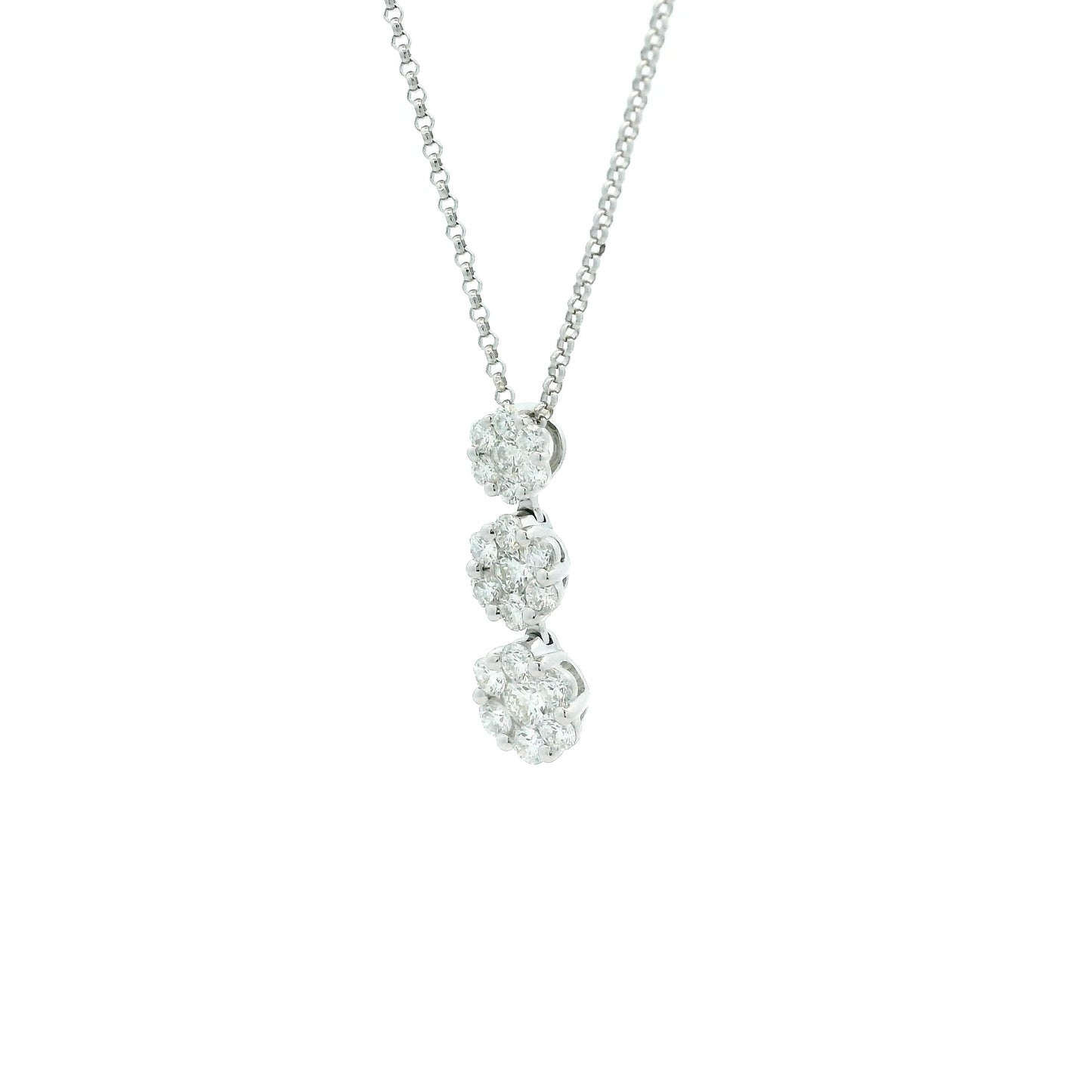 0.80ct Diamond Clusters Pendant