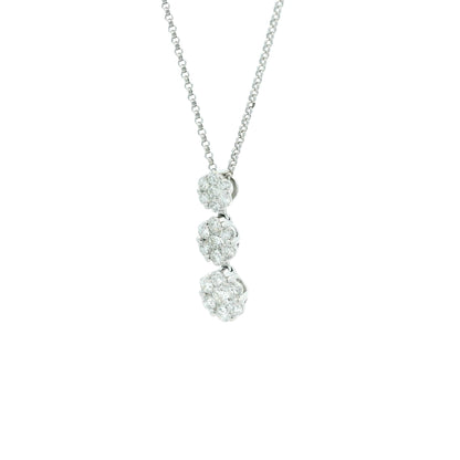 0.80ct Diamond Clusters Pendant