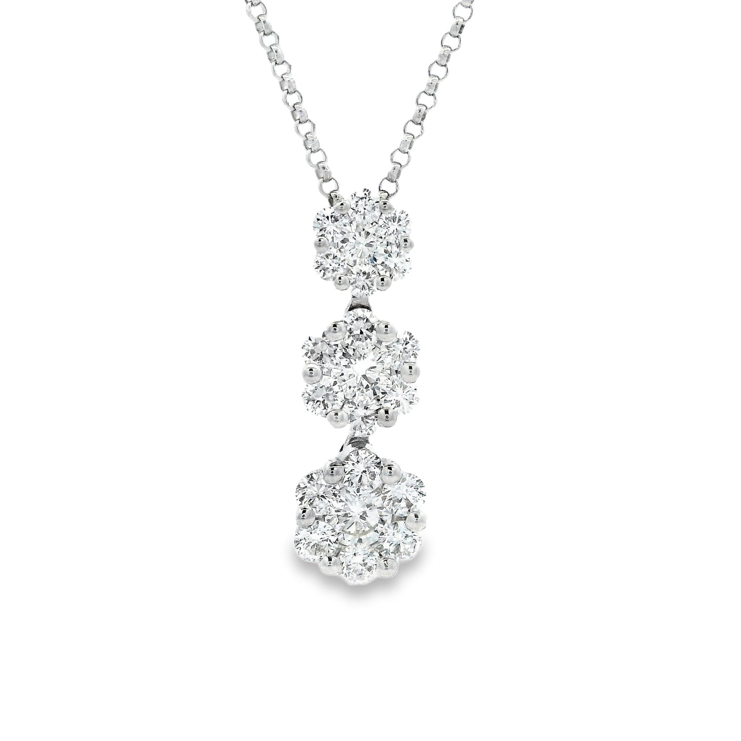 0.80ct Diamond Clusters Pendant