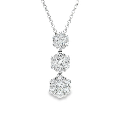 0.80ct Diamond Clusters Pendant