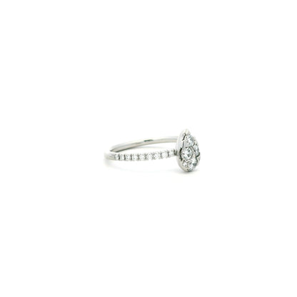 Cartier White Gold Diamond Pear Shape Cluster Ring