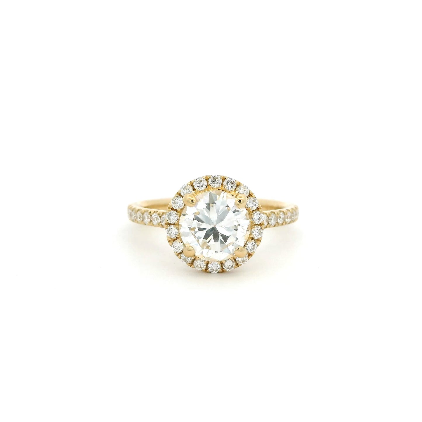 1.49ct Transitional Cut Diamond Cluster Ring