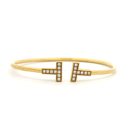 Tiffany & Co Diamond Set T Bangle