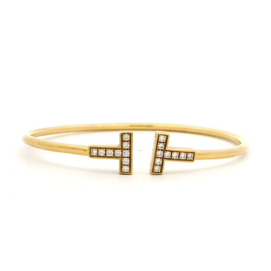Tiffany & Co Diamond Set T Bangle