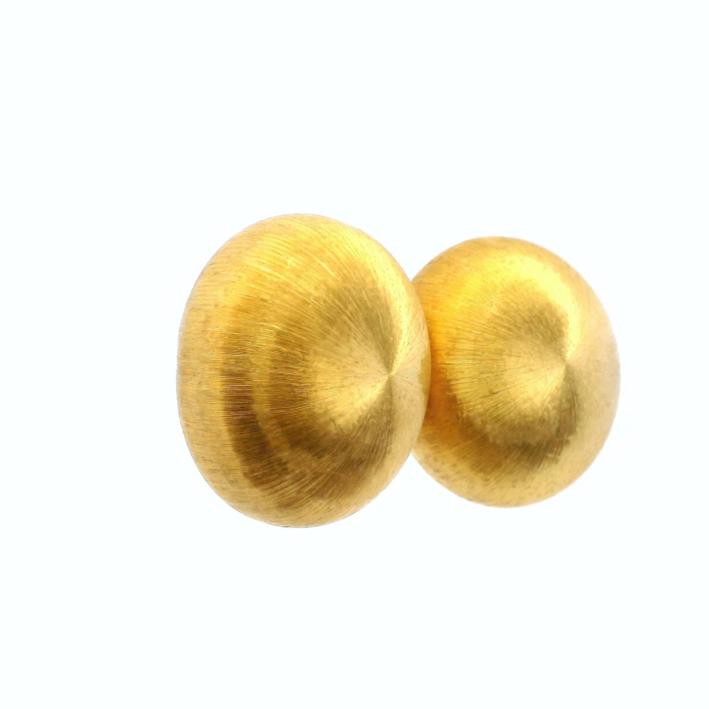 Buccellati Yellow Gold Satin Finish Domed Clip Earrings