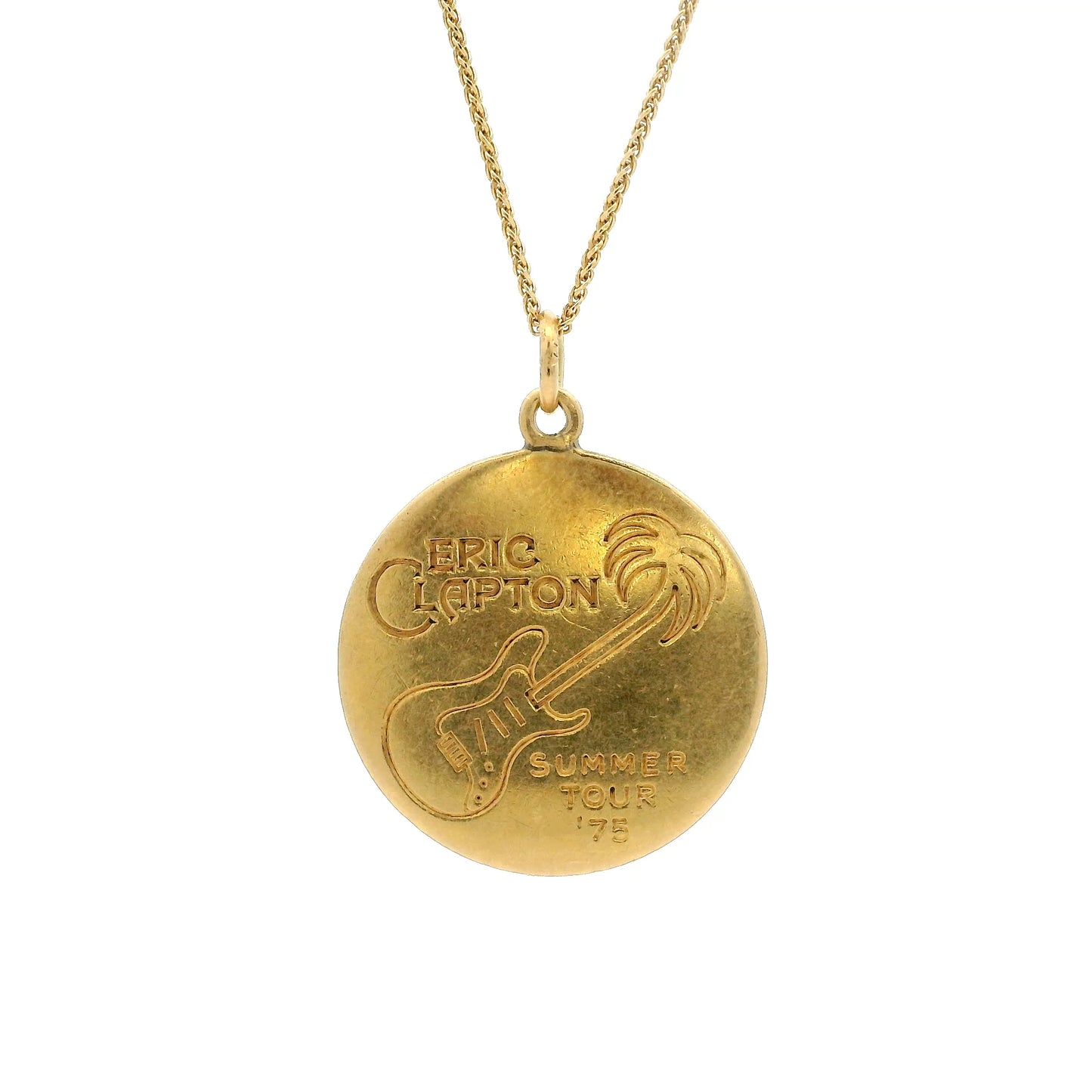 Cartier Yellow Gold Eric Clapton Disk Pendant